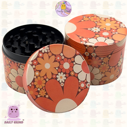 Motif Trippy coloré ondulé liquide Hallucination 50mm 4 pièces haute qualité personnalisé métal herbe broyeur cadeau 