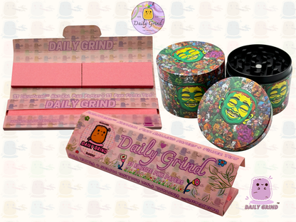 Motif Trippy coloré ondulé liquide Hallucination 50mm 4 pièces haute qualité personnalisé métal herbe broyeur cadeau 