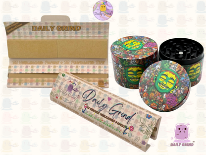 Motif Trippy coloré ondulé liquide Hallucination 50mm 4 pièces haute qualité personnalisé métal herbe broyeur cadeau 