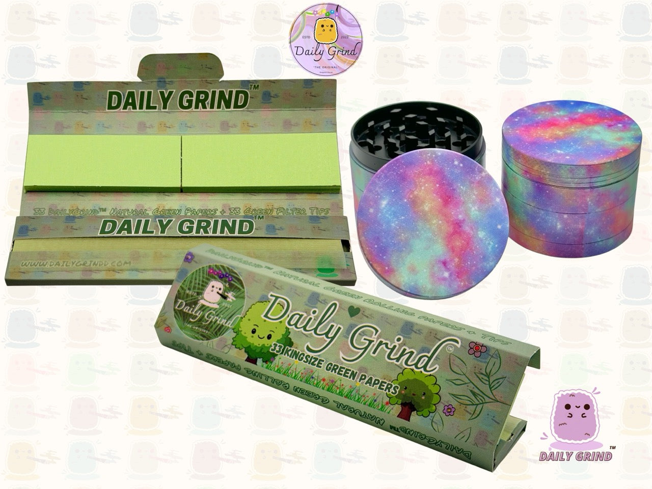 Voie lactée colorée galaxie mignonne 50mm 4 pièces cadeau de broyeur d'herbes en métal personnalisé de haute qualité 