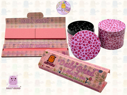 Pink Love Hearts Cute Girly - 50mm 4-Piece High Quality Metal Tobacco Herb Grinder Gift Idea