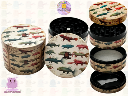 Motif Trippy coloré ondulé liquide Hallucination 50mm 4 pièces haute qualité personnalisé métal herbe broyeur cadeau 
