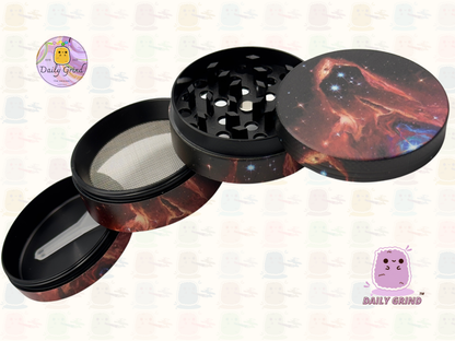 Motif Trippy coloré ondulé liquide Hallucination 50mm 4 pièces haute qualité personnalisé métal herbe broyeur cadeau 