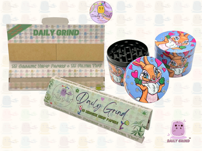 Squirrel Loving Romance Cute Nature - 50mm 4-Piece Premium Custom Metal Tobacco Herb Grinder Cute Gift Idea