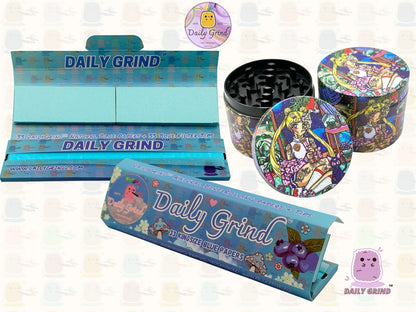 Cute Anime Baddie Parody - 50mm 4-Piece Premium Custom Metal Tobacco Herb Grinder Cute Gift Idea