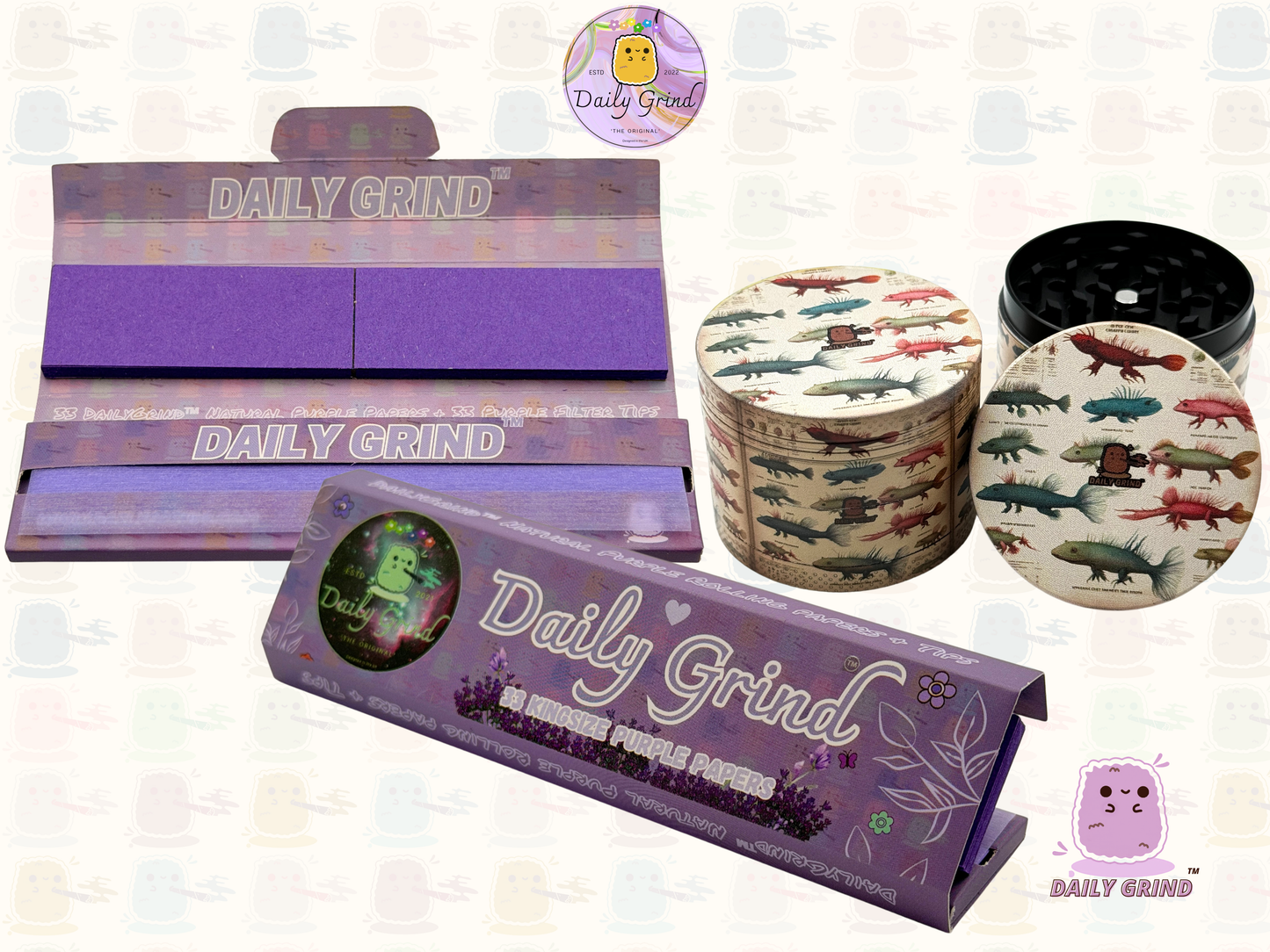 Motif Trippy coloré ondulé liquide Hallucination 50mm 4 pièces haute qualité personnalisé métal herbe broyeur cadeau 