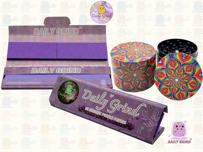 Motif Trippy coloré ondulé liquide Hallucination 50mm 4 pièces haute qualité personnalisé métal herbe broyeur cadeau 