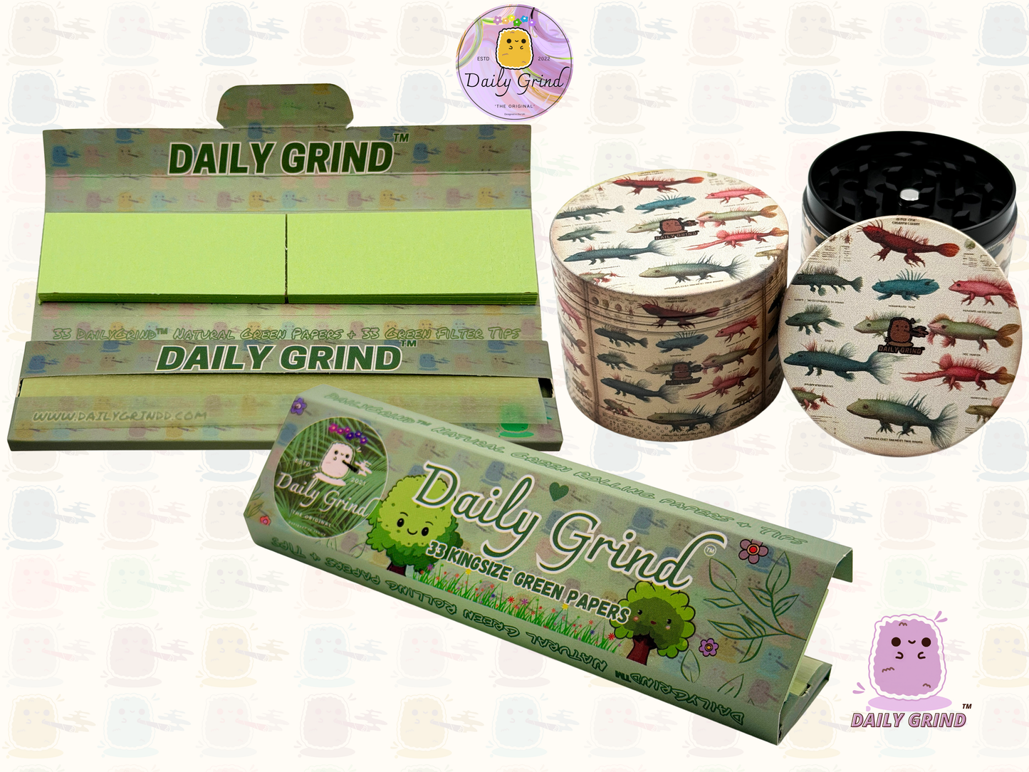 Motif Trippy coloré ondulé liquide Hallucination 50mm 4 pièces haute qualité personnalisé métal herbe broyeur cadeau 