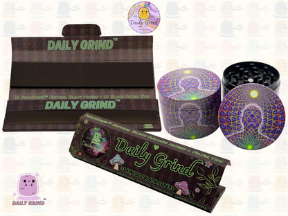 Motif Trippy coloré ondulé liquide Hallucination 50mm 4 pièces haute qualité personnalisé métal herbe broyeur cadeau 
