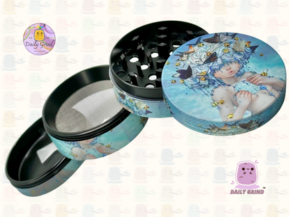 50mm Cute Fairy Girl Spiritual Nature Cute Kawaii Art - 4 parties de haute qualité en métal Herb Grinder Cadeau 