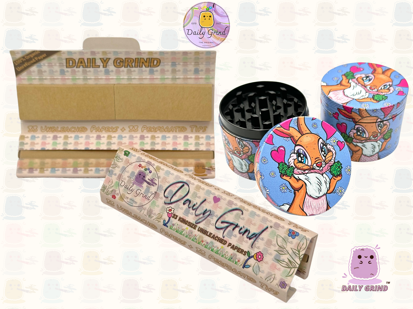 Squirrel Loving Romance Cute Nature - 50mm 4-Piece Premium Custom Metal Tobacco Herb Grinder Cute Gift Idea