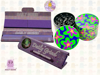 Colourful Cute 60's 70's Flower Power - 50mm 4-Piece High Quality Custom Metal Tobacco Herb Grinder Gift Idea
