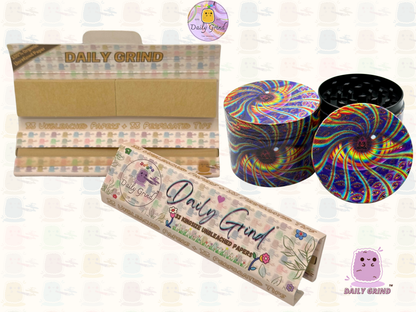 Motif Trippy coloré ondulé liquide Hallucination 50mm 4 pièces haute qualité personnalisé métal herbe broyeur cadeau 
