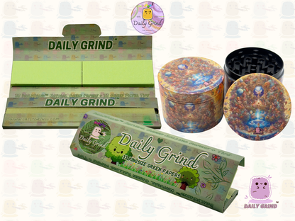 Motif Trippy coloré ondulé liquide Hallucination 50mm 4 pièces haute qualité personnalisé métal herbe broyeur cadeau 