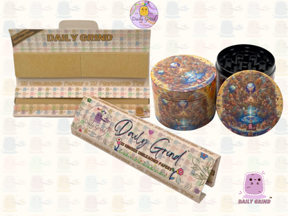 Motif Trippy coloré ondulé liquide Hallucination 50mm 4 pièces haute qualité personnalisé métal herbe broyeur cadeau 