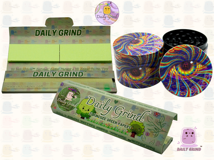 Motif Trippy coloré ondulé liquide Hallucination 50mm 4 pièces haute qualité personnalisé métal herbe broyeur cadeau 