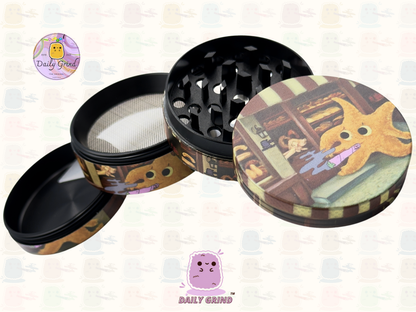 Motif Trippy coloré ondulé liquide Hallucination 50mm 4 pièces haute qualité personnalisé métal herbe broyeur cadeau 