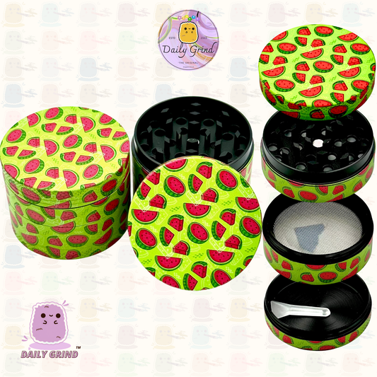 Cute Fruit Candy Watermelon Juicy - 50mm 4-Piece High Quality Metal Tobacco Herb Grinder Gift Idea
