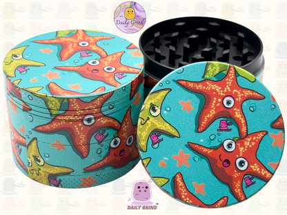 Motif Trippy coloré ondulé liquide Hallucination 50mm 4 pièces haute qualité personnalisé métal herbe broyeur cadeau 