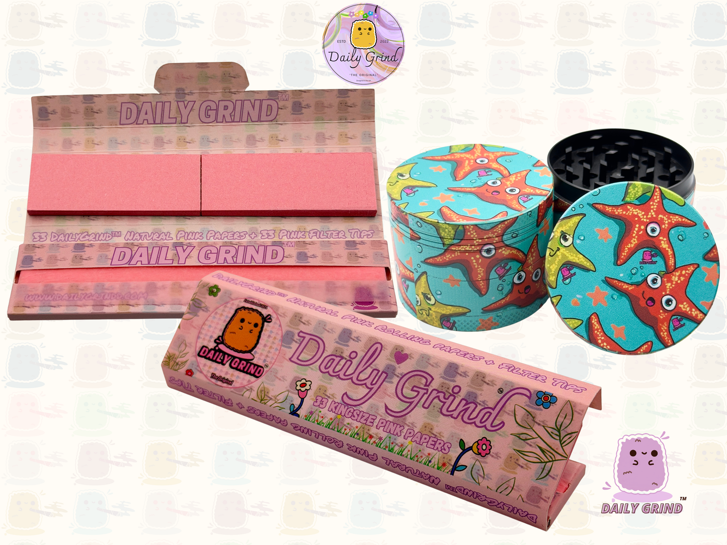 Motif Trippy coloré ondulé liquide Hallucination 50mm 4 pièces haute qualité personnalisé métal herbe broyeur cadeau 