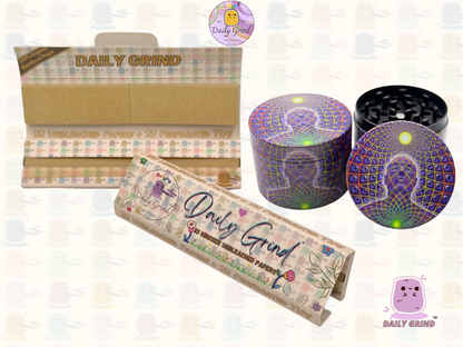 Motif Trippy coloré ondulé liquide Hallucination 50mm 4 pièces haute qualité personnalisé métal herbe broyeur cadeau 
