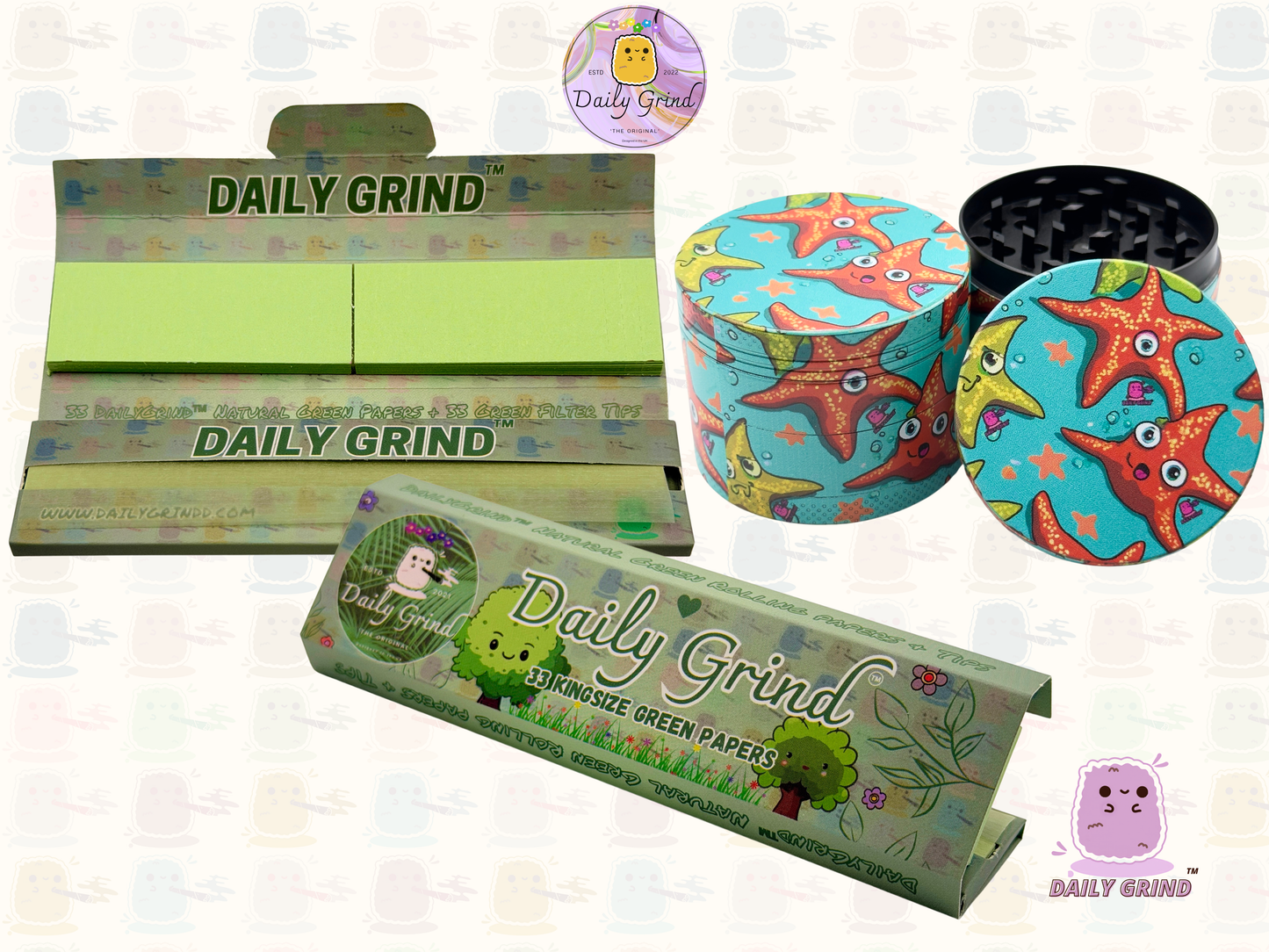 Motif Trippy coloré ondulé liquide Hallucination 50mm 4 pièces haute qualité personnalisé métal herbe broyeur cadeau 