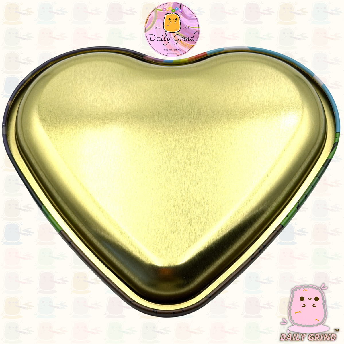 Wavy Tie Dye Mushroom Trippy Hippy - Heart Shaped Metal Tray for Bits & Pieces, Jewellery, Crystals, Trinkets etc!  14x18cm Cute Gift Idea