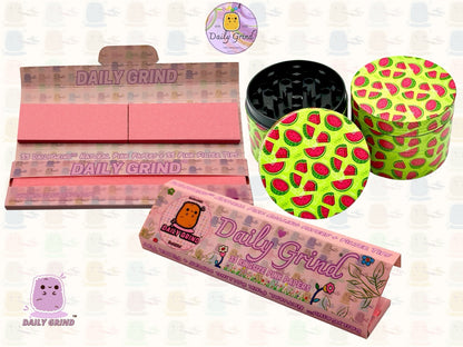 Conception mignonne de dessin animé de pastèque de bonbons de fruits - 50mm 4 pièces cadeau de broyeur d'herbes en métal de haute qualité 
