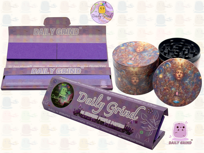 Motif Trippy coloré ondulé liquide Hallucination 50mm 4 pièces haute qualité personnalisé métal herbe broyeur cadeau 