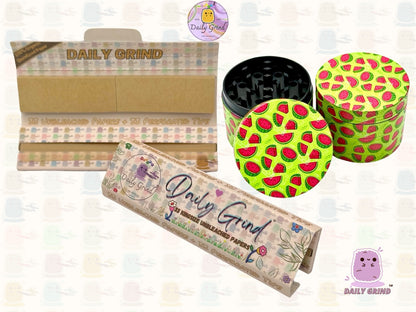 Conception mignonne de dessin animé de pastèque de bonbons de fruits - 50mm 4 pièces cadeau de broyeur d'herbes en métal de haute qualité 