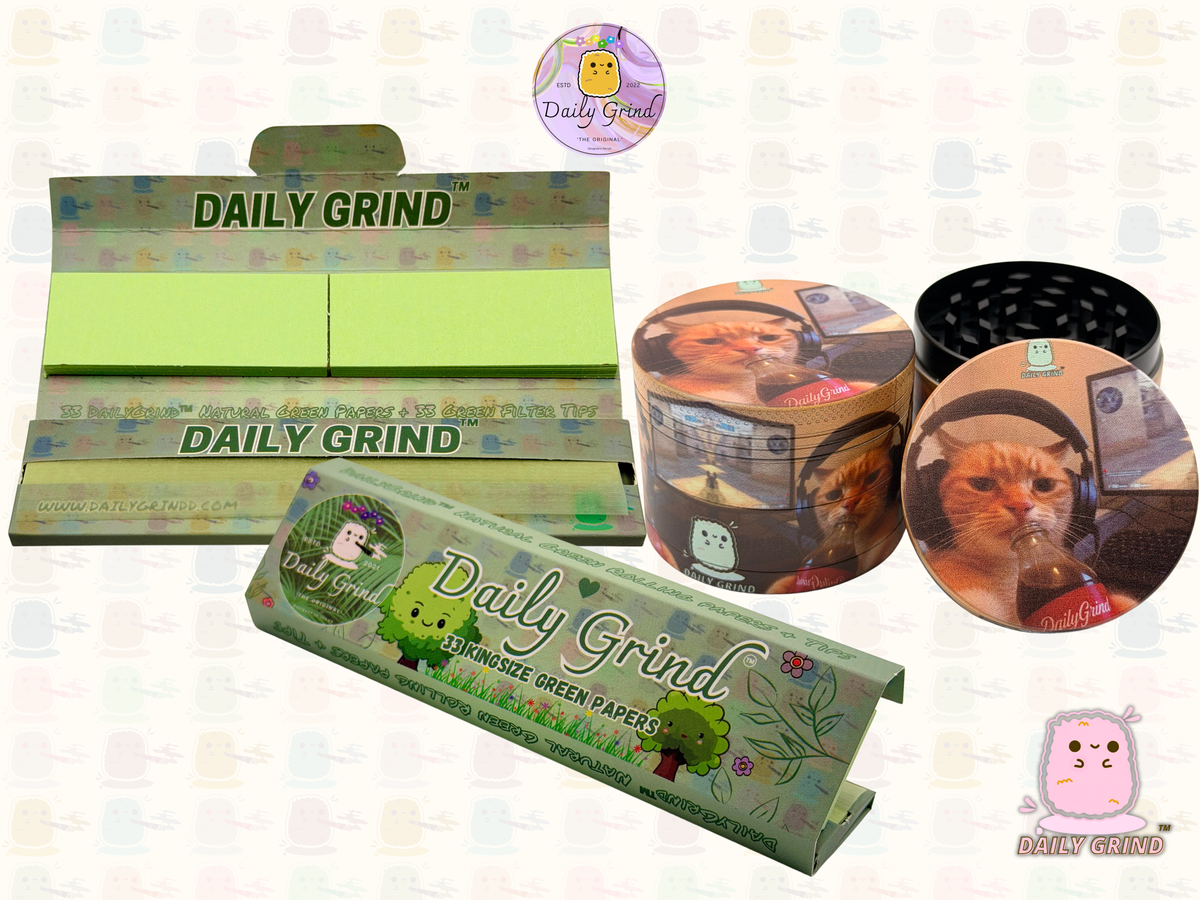 Gamer Kitten - 50mm Custom 4-Piece Metal Tobacco Herb Grinder - Christmas Gift