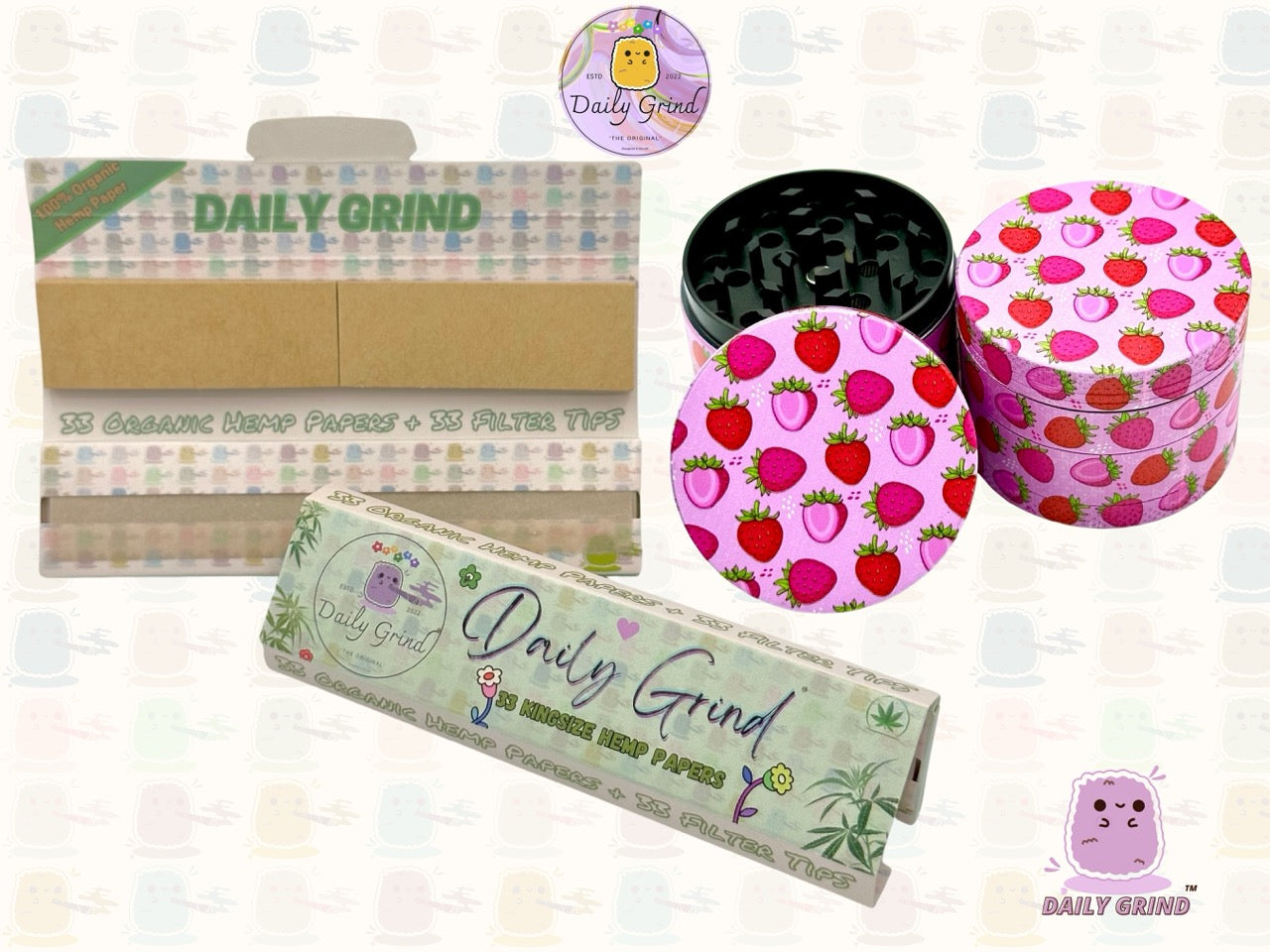 50mm Fruits Bonbons Fraise Mignon Coloré Rose Dessin Animé Juteux Fruits Saveur Conception - 4 parties Haute Qualité Métal Herb Grinder Cadeau 