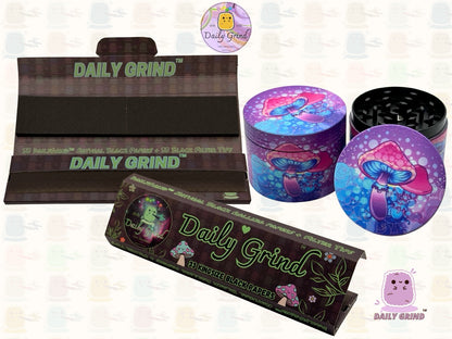 Purple Mushroom Tie Dye - 50mm 4-Piece High Quality Custom Metal Tobacco Herb Grinder Gift Idea