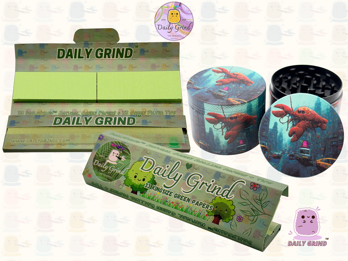 Motif Trippy coloré ondulé liquide Hallucination 50mm 4 pièces haute qualité personnalisé métal herbe broyeur cadeau 