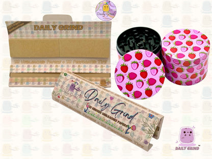50mm Fruits Bonbons Fraise Mignon Coloré Rose Dessin Animé Juteux Fruits Saveur Conception - 4 parties Haute Qualité Métal Herb Grinder Cadeau 