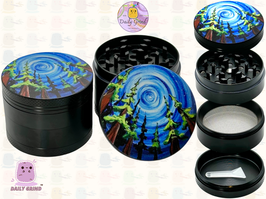 Portal In The Woods Vision - 50mm 4-Piece High Quality Custom Metal Tobacco Herb Grinder Gift Idea