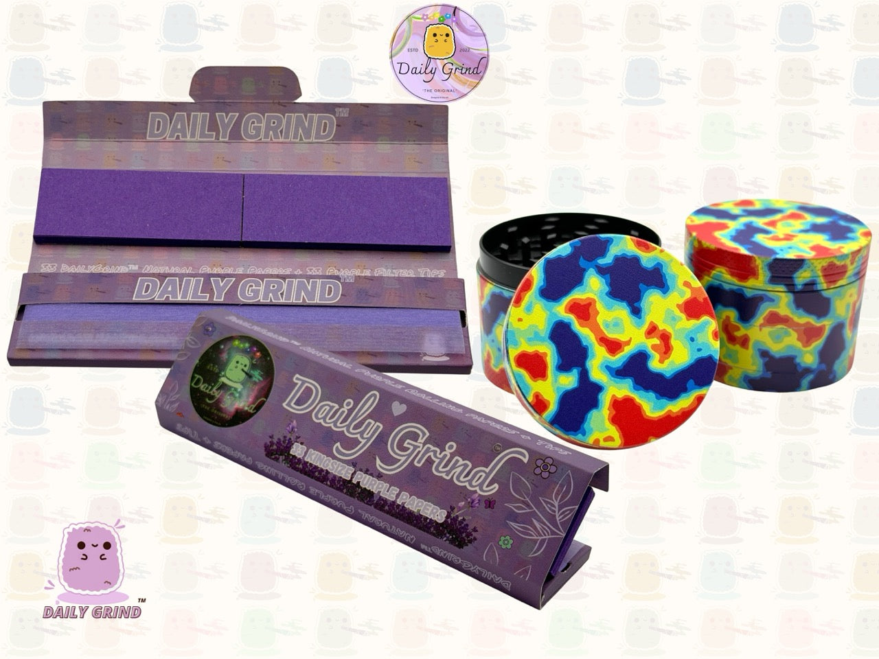 Thermal Imaging Vibrant Colourful - 50mm 4-Piece High Quality Custom Metal Tobacco Herb Grinder Gift Idea