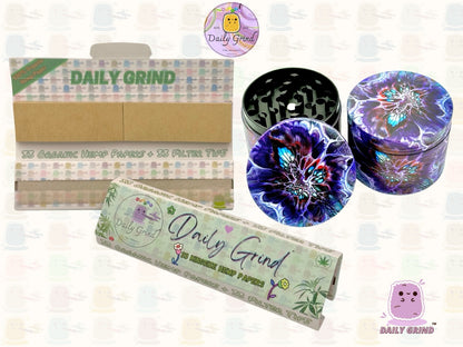 Oil Spill Web Slime Grunge - 50mm 4-Piece High Quality Metal Tobacco Herb Grinder Gift Idea