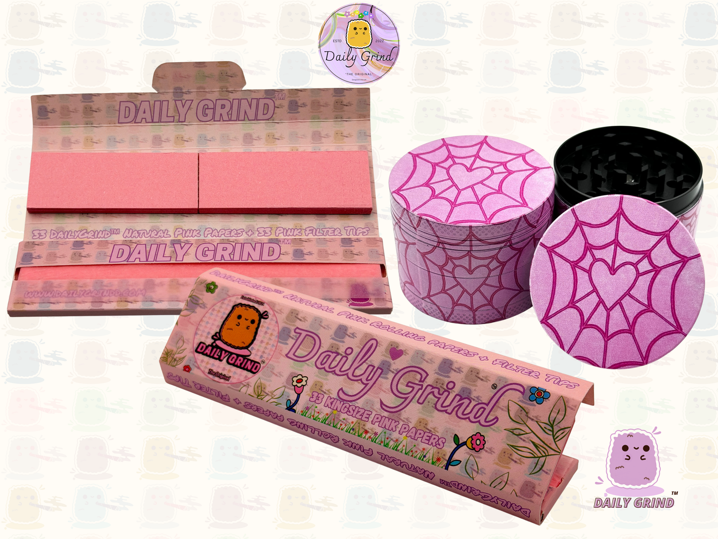Motif Trippy coloré ondulé liquide Hallucination 50mm 4 pièces haute qualité personnalisé métal herbe broyeur cadeau 
