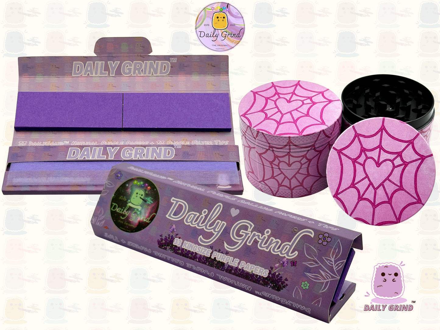 Motif Trippy coloré ondulé liquide Hallucination 50mm 4 pièces haute qualité personnalisé métal herbe broyeur cadeau 