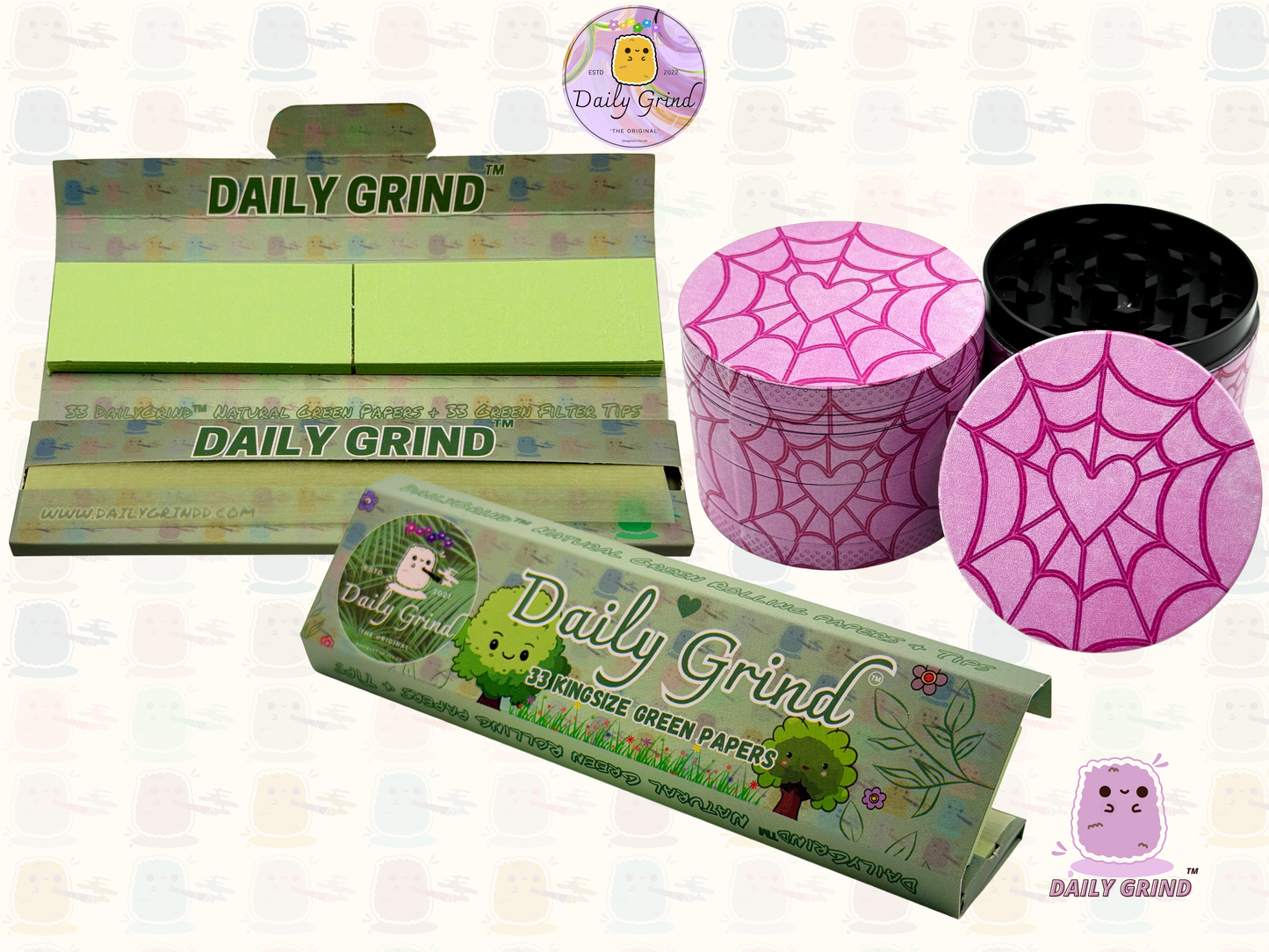 Motif Trippy coloré ondulé liquide Hallucination 50mm 4 pièces haute qualité personnalisé métal herbe broyeur cadeau 