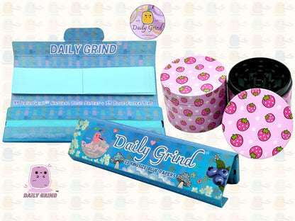 Kawaii Strawberries Cute Juicy Fruit - 50mm 4-Piece High Quality Custom Metal Tobacco Herb Grinder Gift Idea