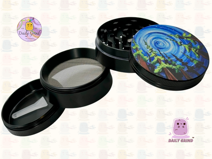 Portal In The Woods Vision - 50mm 4-Piece High Quality Custom Metal Tobacco Herb Grinder Gift Idea