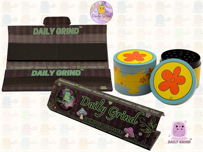 70’s Flower Power 60's Cute Peace Nostalgia - 50mm 4-Piece High Quality Custom Metal Tobacco Herb Grinder Gift Idea