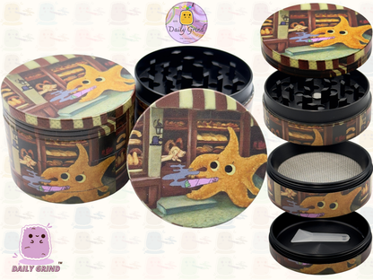 Motif Trippy coloré ondulé liquide Hallucination 50mm 4 pièces haute qualité personnalisé métal herbe broyeur cadeau 