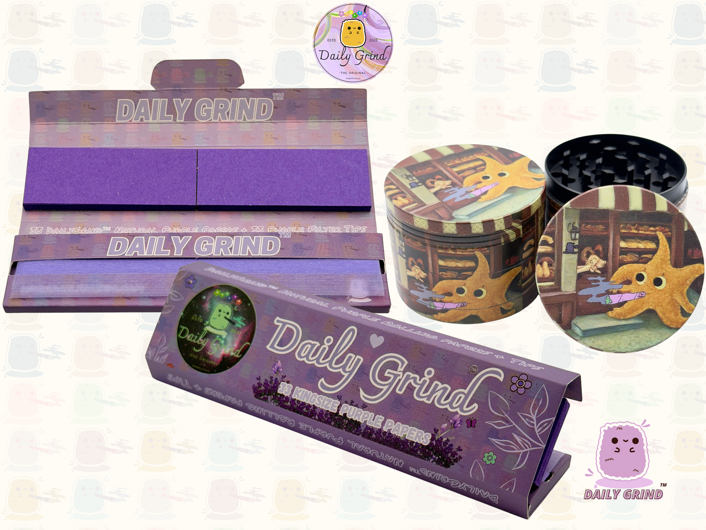 Motif Trippy coloré ondulé liquide Hallucination 50mm 4 pièces haute qualité personnalisé métal herbe broyeur cadeau 