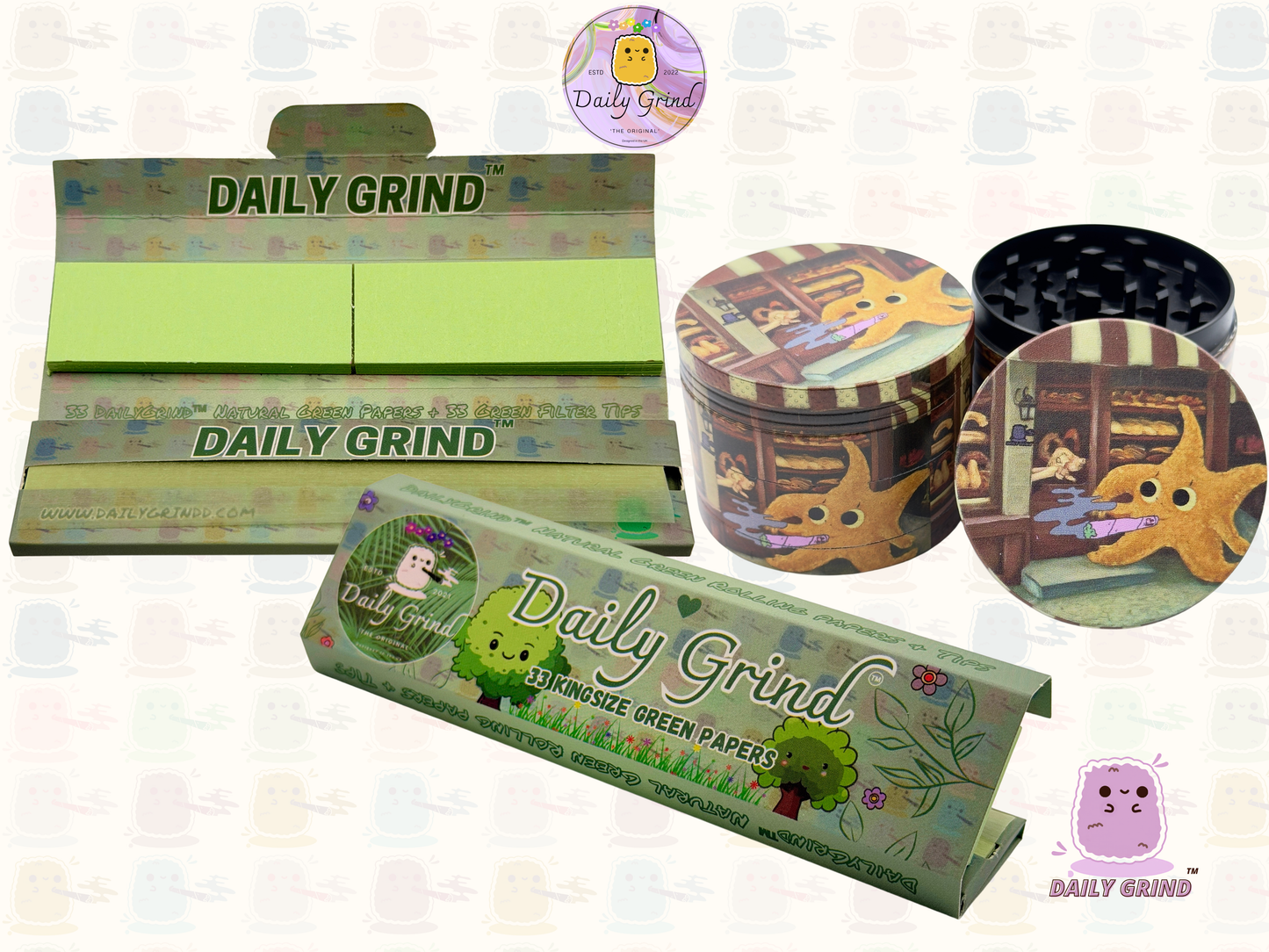 Motif Trippy coloré ondulé liquide Hallucination 50mm 4 pièces haute qualité personnalisé métal herbe broyeur cadeau 