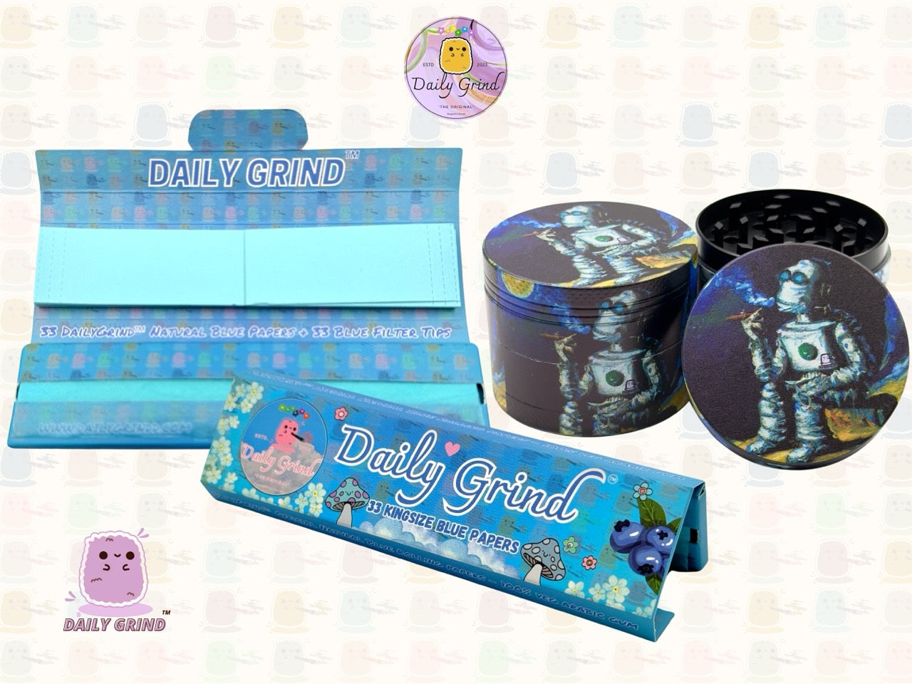 Motif Trippy coloré ondulé liquide Hallucination 50mm 4 pièces haute qualité personnalisé métal herbe broyeur cadeau 