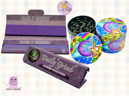 Coloré Trippy Moon Mushroom Rainbow Trippy - 50mm 4 pièces de haute qualité personnalisé en métal broyeur d'herbes cadeau 