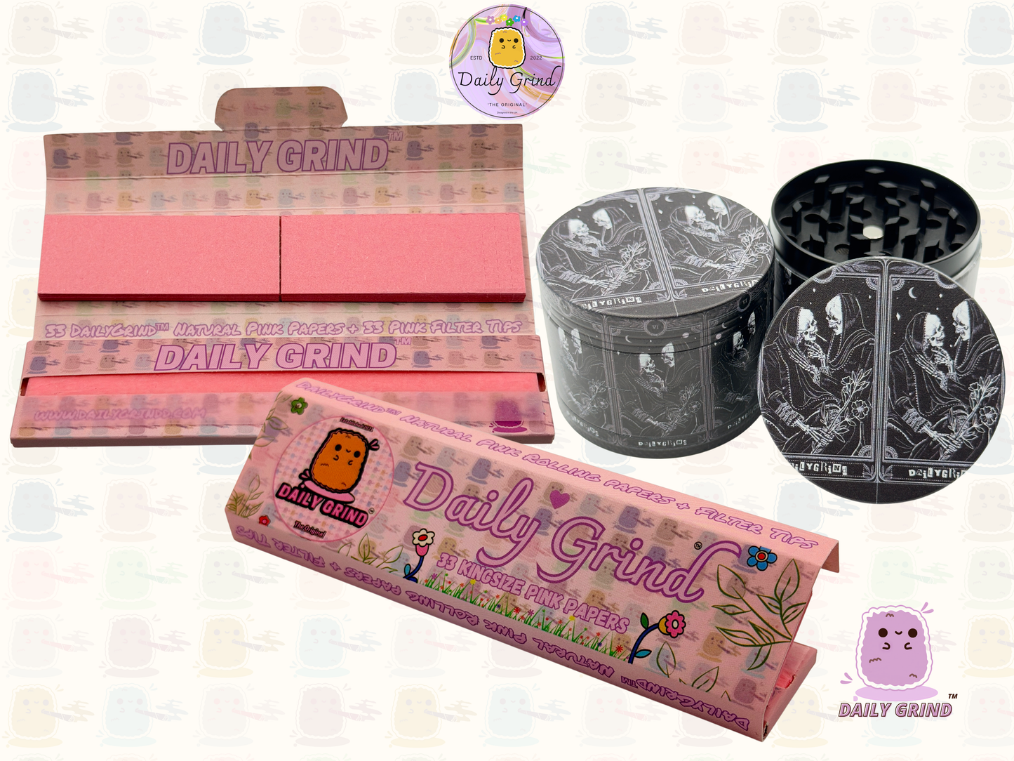 Motif Trippy coloré ondulé liquide Hallucination 50mm 4 pièces haute qualité personnalisé métal herbe broyeur cadeau 